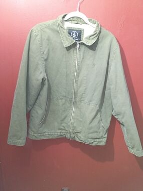 Volcom Olive Green Zip-Up Jacket